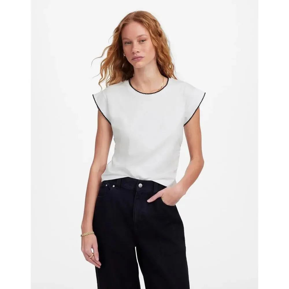 NWT Madewell Side-Cinch Muscle Tee -‎ MSRP $52 - Size XS - Picture 2 of 4